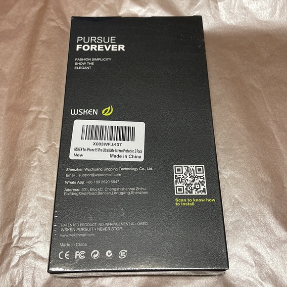 NWT WSKEN iPhone 15 Pro Ultra Matte Screen Protector 2 Pack - Picture 3 of 4